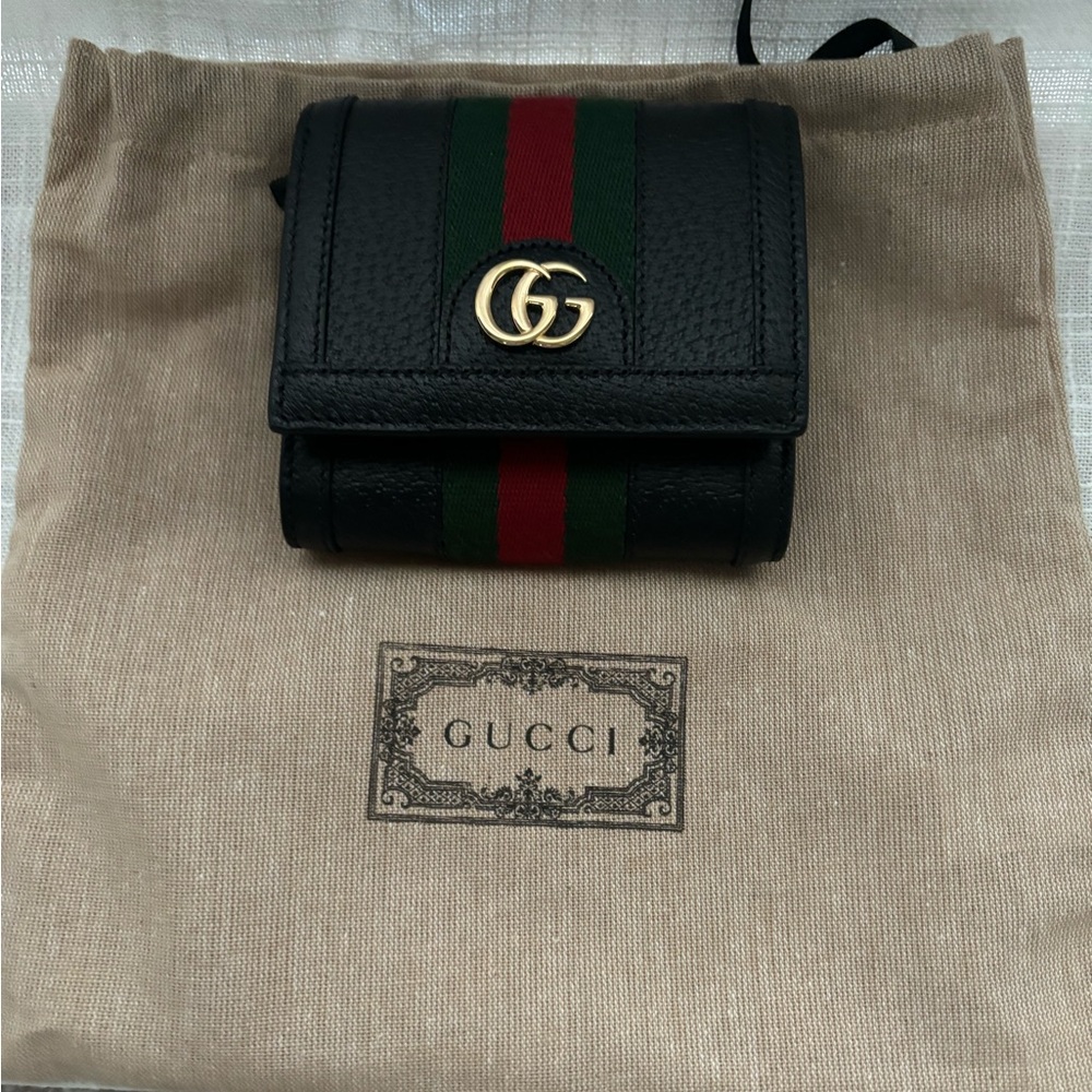 Brand New Gucci black leather Ophedia wallet